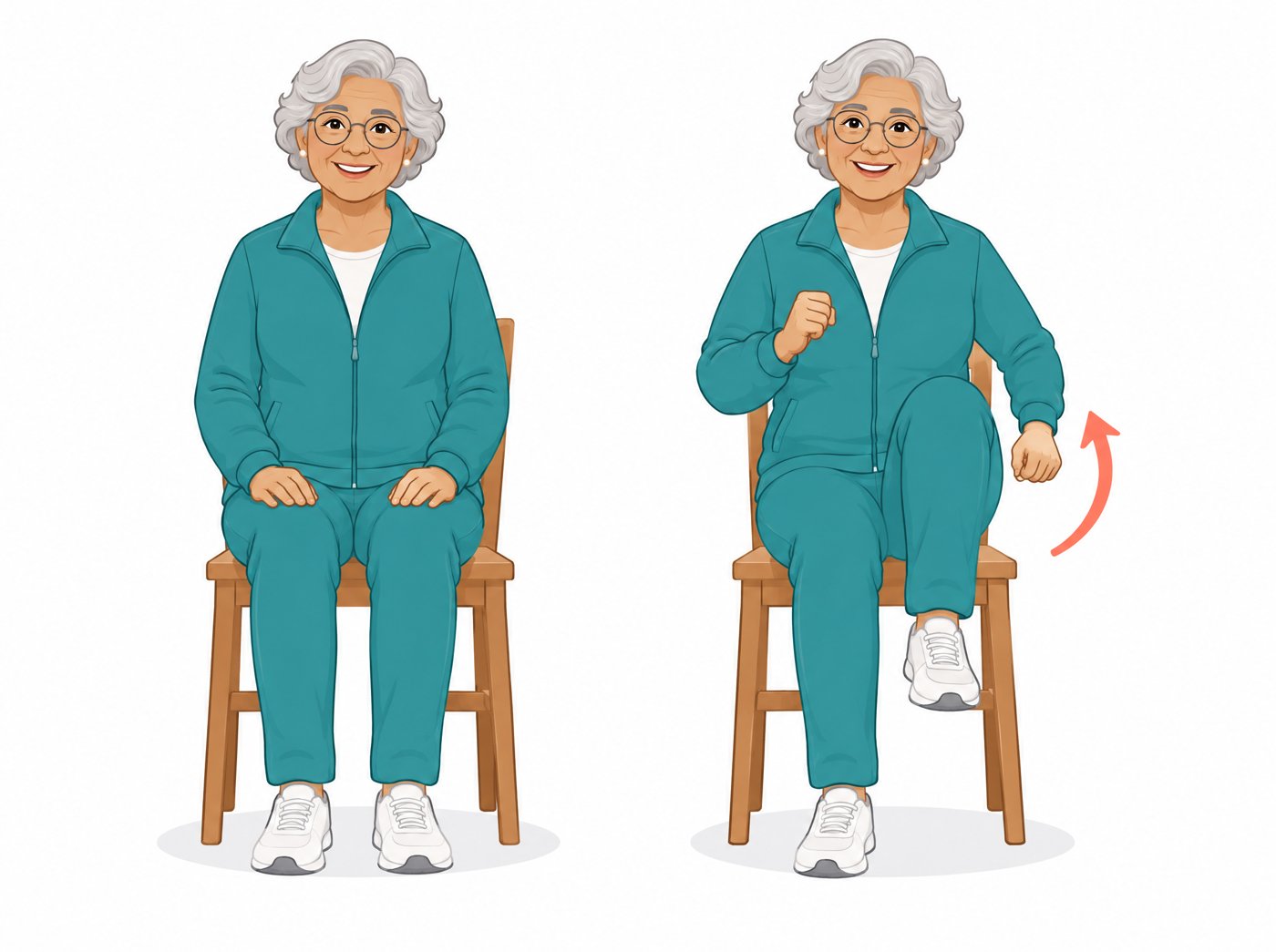 Marcha sentada en una silla